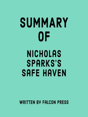 cover image of Summary of Nicholas Sparks's Safe Haven